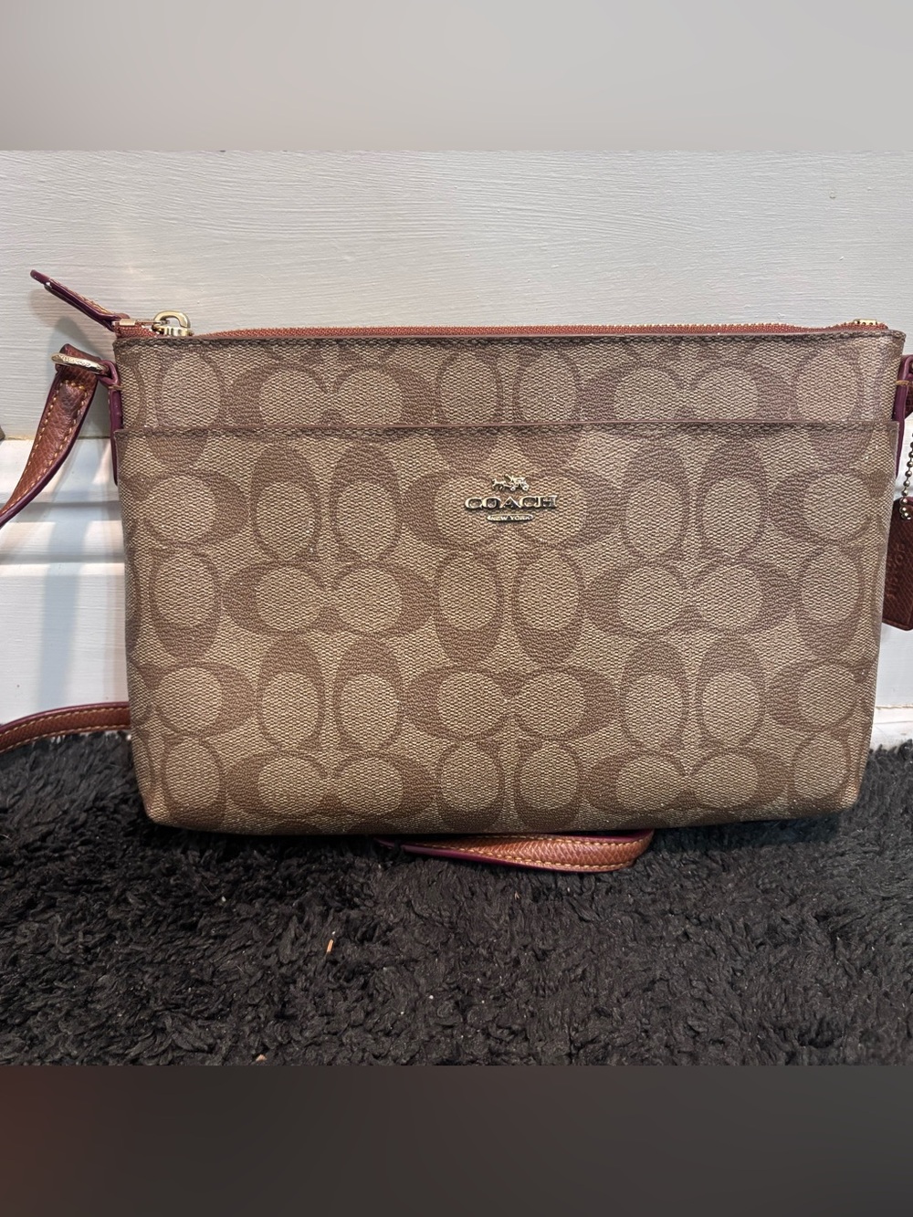 Coach Signature East West Pop Up Crossbody Bag